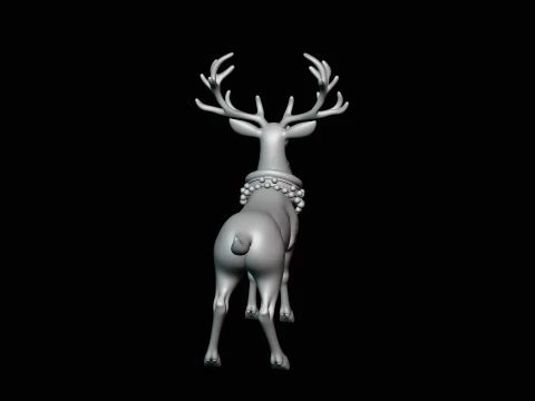 Christmas Reindeer Statue Design 2 - 3D Print Model 3D Print Model