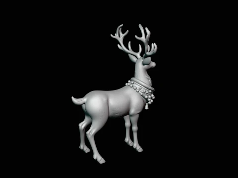 Christmas Reindeer Statue Design 2 - 3D Print Model 3D Print Model