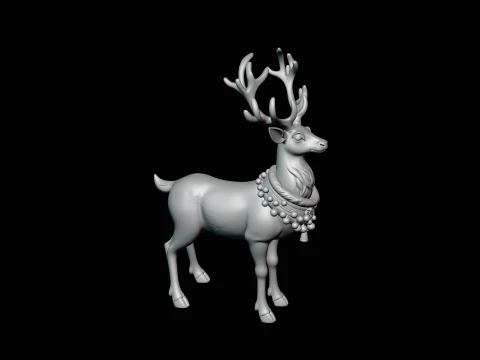 Christmas Reindeer Statue Design 2 - 3D Print Model 3D Print Model