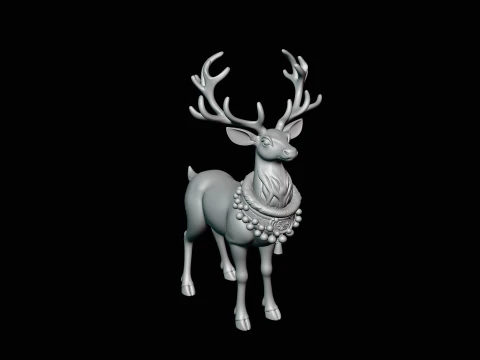 Christmas Reindeer Statue Design 2 - 3D Print Model 3D Print Model