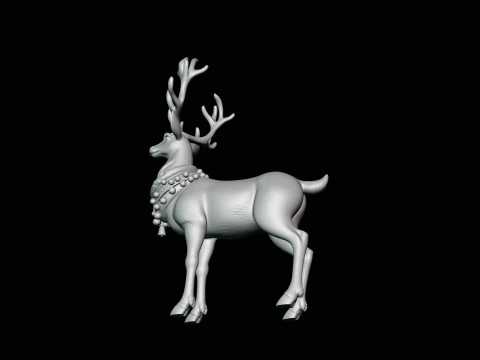 Christmas Reindeer Statue Design 2 - 3D Print Model 3D Print Model