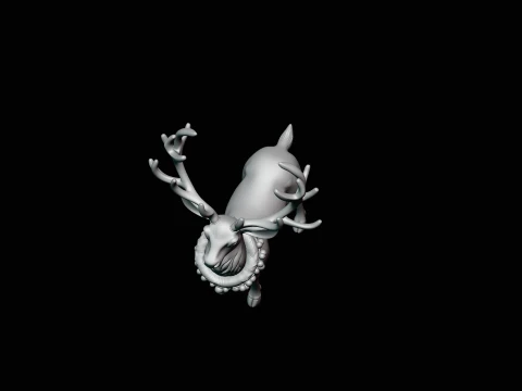 Christmas Reindeer Statue Design 2 - 3D Print Model 3D Print Model