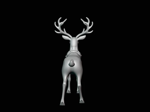 Christmas Reindeer Statue Design 3 - 3D Print Model 3D Print Model