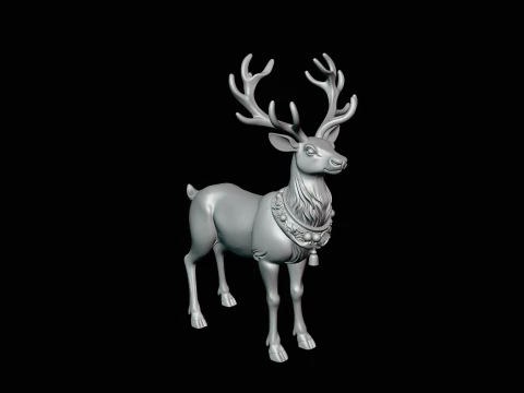 Christmas Reindeer Statue Design 3 - 3D Print Model 3D Print Model