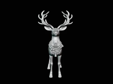 Christmas Reindeer Statue Design 3 - 3D Print Model 3D Print Model