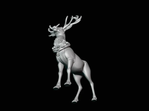 Christmas Reindeer Statue Design 3 - 3D Print Model 3D Print Model