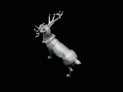 Christmas Reindeer Statue Design 3 - 3D Print Model 3D Print Model