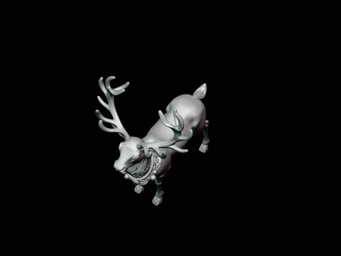 Christmas Reindeer Statue Design 3 - 3D Print Model 3D Print Model