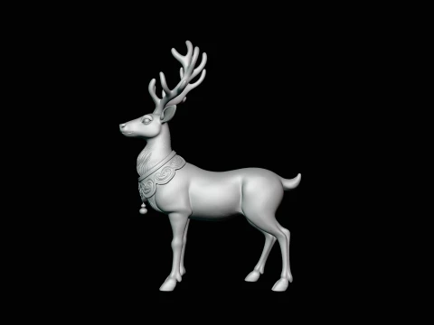 Christmas Reindeer Statue Design 4 - 3D Print Model 3D Print Model