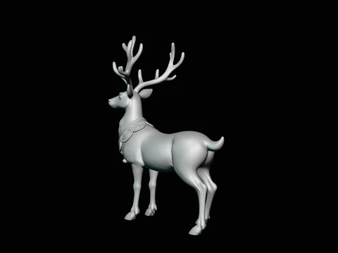 Christmas Reindeer Statue Design 4 - 3D Print Model 3D Print Model