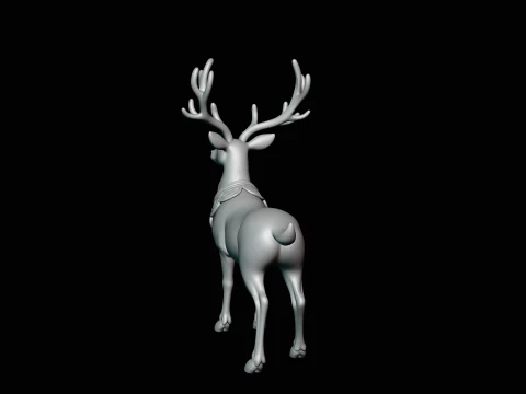 Christmas Reindeer Statue Design 4 - 3D Print Model 3D Print Model