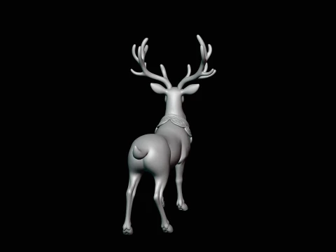 Christmas Reindeer Statue Design 4 - 3D Print Model 3D Print Model