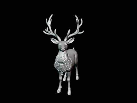 Christmas Reindeer Statue Design 4 - 3D Print Model 3D Print Model
