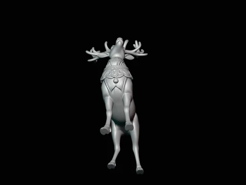 Christmas Reindeer Statue Design 4 - 3D Print Model 3D Print Model
