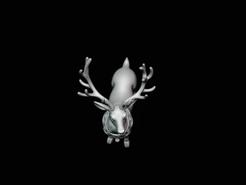 Christmas Reindeer Statue Design 4 - 3D Print Model 3D Print Model