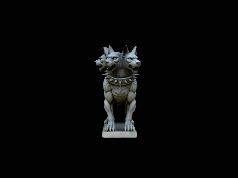 Two-Headed Hound Statue Design 2 - 3D Print Model 3D Принт Модель