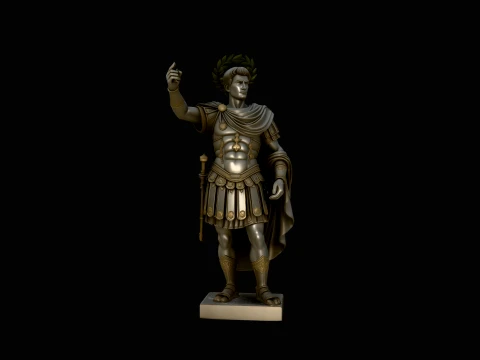 Roman Emperor Statue Design 5 - 3D Print Model 3D 프린트 모델