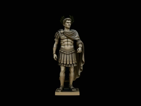 Roman Emperor Statue Design 6 - 3D Print Model 3D Baskı Modeli