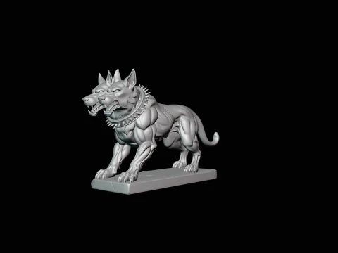 Two-Headed Hound Statue Design 3 - 3D Print Model 3D Print Model