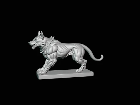 Two-Headed Hound Statue Design 3 - 3D Print Model 3D Print Model