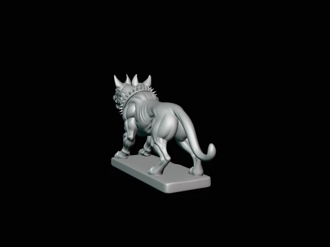 Two-Headed Hound Statue Design 3 - 3D Print Model 3D Print Model