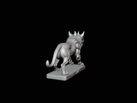 Two-Headed Hound Statue Design 3 - 3D Print Model 3D Print Model