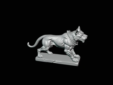 Two-Headed Hound Statue Design 3 - 3D Print Model 3D Print Model