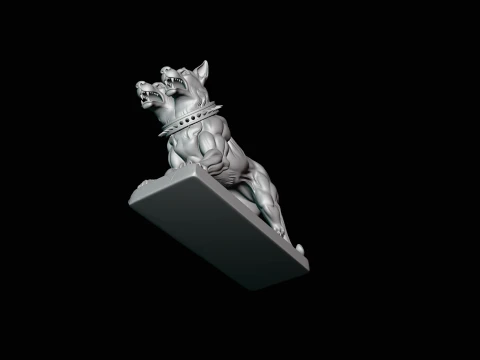 Two-Headed Hound Statue Design 3 - 3D Print Model 3D Print Model