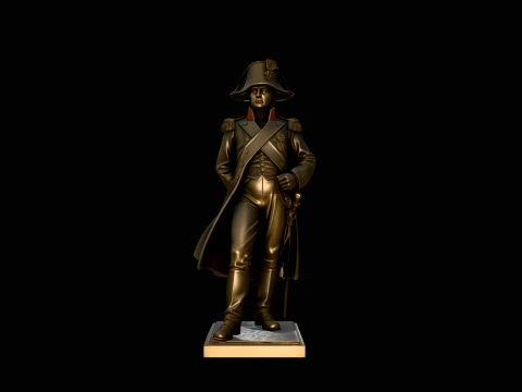 Napoleonic Officer Statue Design 2 - 3D Print Model 3D Print Model