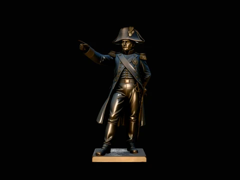Napoleonic Officer Statue Design 3 - 3D Print Model 3D Print Model