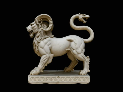 Chimera Mythical Beast Statue Design 2 - 3D Print Model 3D printmodel