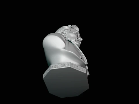 Mustached Gentleman Bust Statue Design 4 - 3D Print Model 3D Print Model