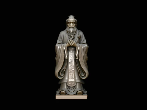 Confucius Sage Statue Design 2 - 3D Print Model 3D Print Model