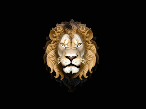 Lion Head Wall Plaque Design 1 - 3D Print Model 3D Print Model