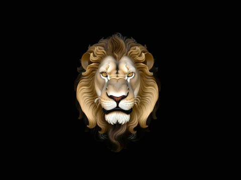Lion Head Wall Plaque Design 2 - 3D Print Model 3D 프린트 모델