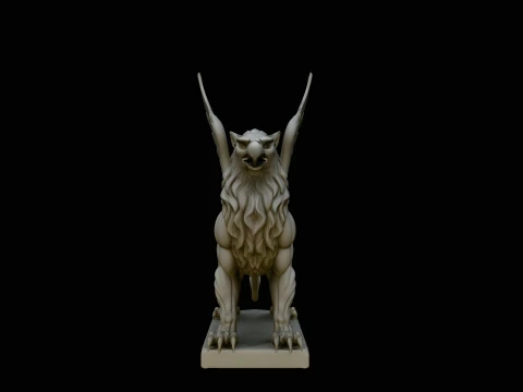 Griffin Statue Design 1 - 3D Print Model 3Dプリントモデル