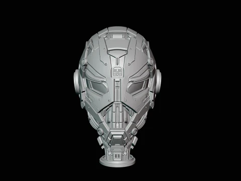 Cyborg Android Bust Statue Design 2 - 3D Print Model 3D Print Model
