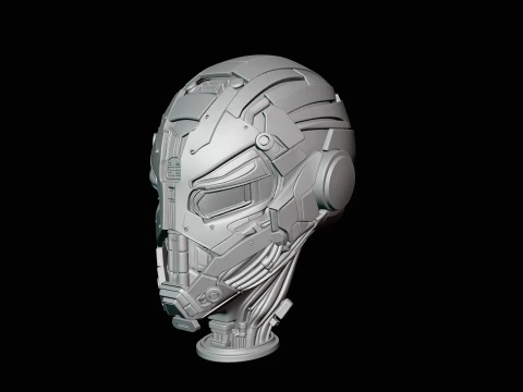 Cyborg Android Bust Statue Design 2 - 3D Print Model 3D Print Model