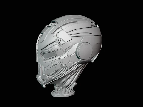 Cyborg Android Bust Statue Design 2 - 3D Print Model 3D Print Model