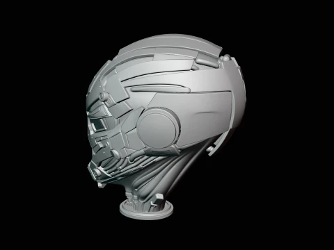 Cyborg Android Bust Statue Design 2 - 3D Print Model 3D Print Model