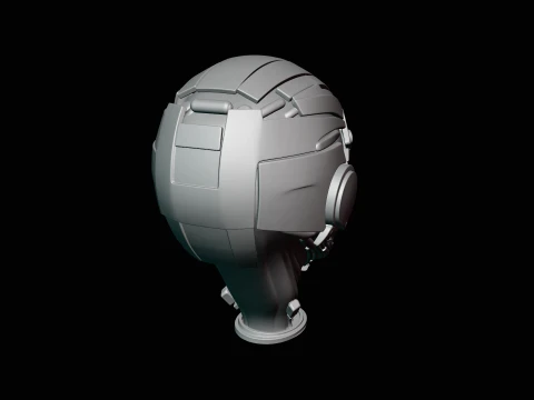 Cyborg Android Bust Statue Design 2 - 3D Print Model 3D Print Model
