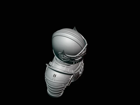 Medieval Knight Armor Bust Statue Design 6 - 3D Print Model 3D Print Model