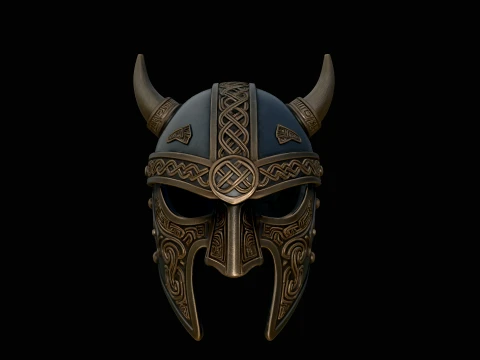 Norse Knotwork Helmet Mask Design 3 - 3D Print Model 3Dプリントモデル