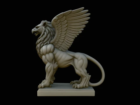 Griffin Statue Design 4 - 3D Print Model 3Dプリントモデル