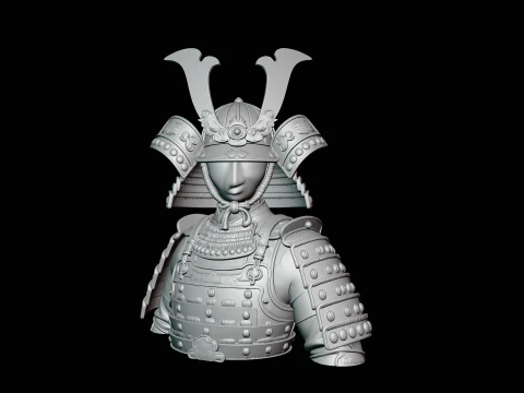 Samurai Armor Display Statue Design 1 - 3D Print Model 3D Print Model