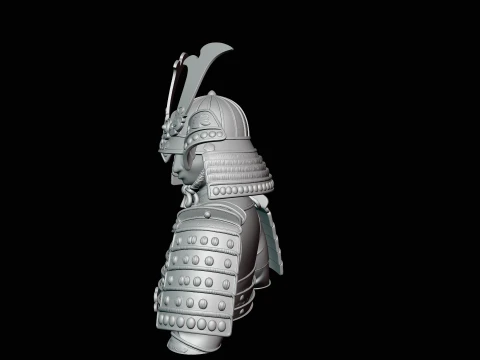 Samurai Armor Display Statue Design 1 - 3D Print Model 3D Print Model
