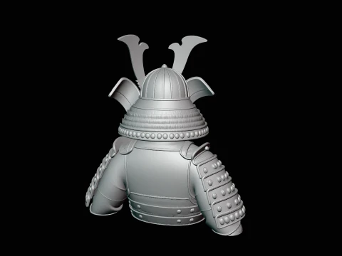Samurai Armor Display Statue Design 1 - 3D Print Model 3D Print Model