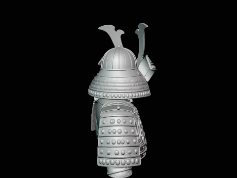 Samurai Armor Display Statue Design 1 - 3D Print Model 3D Print Model