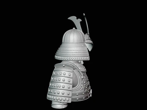 Samurai Armor Display Statue Design 1 - 3D Print Model 3D Print Model