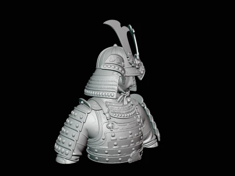 Samurai Armor Display Statue Design 1 - 3D Print Model 3D Print Model